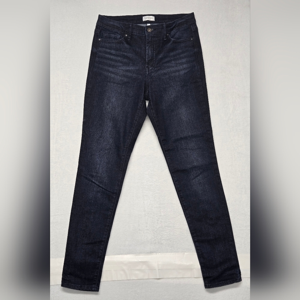 Jessica Simpson 6 Skinny Jeans Dark Wash Blue Five Pocket Zipper Fly Stretch
